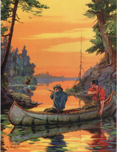 [moose hunting from canoe]